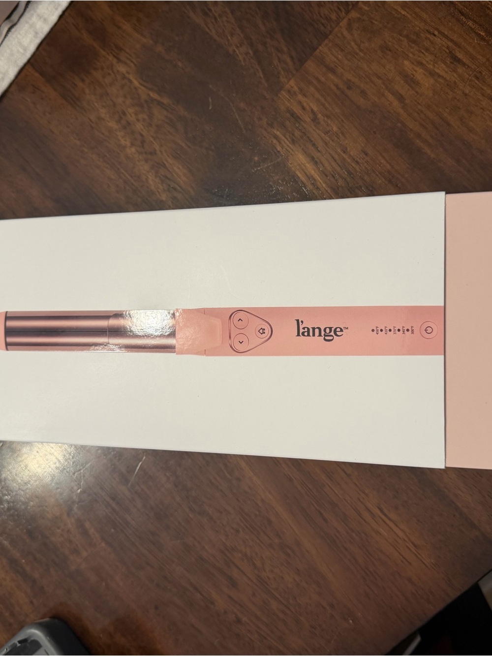 Lange Rose Pink Titanium Rotating curling iron